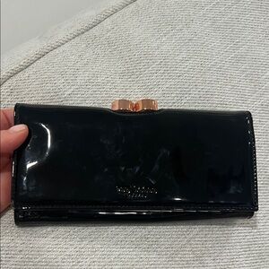 Ted Baker Black Patent Leather Women's Clutch
